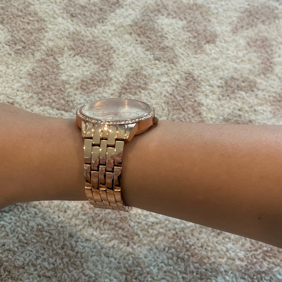 Rose‎ Gold Rhinestone-Encrusted Chic Watch - Picture 6 of 8